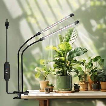 LED USB Grow Light Фитолампа для Комнатных Растений с Управлением Полным Спектром Освещения Fitolamp Home Flower Plantling Clip Фитолампа
