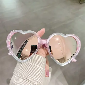 Роскошные солнцезащитные очки с поляризацией в виде сердца, Женские дизайнерские очки для уличной фотографии, Винтажные Сладко-розовые солнцезащитные очки для вождения.
