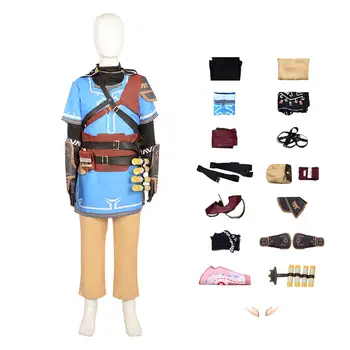 Аниме Link Косплей костюм, наряды для детей, детский карнавальный костюм на Хэллоуин, одежда для ролевых игр Tears Of The Kingdom, подарок для мальчиков