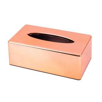 3X Подставка для бумаги Элегантный автомобильный дом из королевского розового золота прямоугольной формы, коробка для салфеток, контейнер для салфеток, держатель для салфеток
