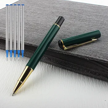 Высококачественная металлическая шариковая ручка 801, металлическая шариковая ручка с зеленым роликом, канцелярские принадлежности, школьные принадлежности, чернильные ручки