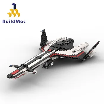 BuildMoc Mass Effect Fighter SR-1 Звездолет Андромеда Строительные Блоки Набор Normandy Tempest Модель Космического Корабля Игрушки Для Детского Подарка