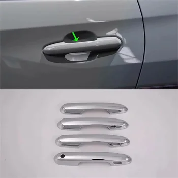 ABS Хром/Углеродное волокно Крышка дверной ручки автомобиля Аксессуары для Toyota RAV4 2019 2020 Боковая Дверная Ручка Крышка Отделка корпуса 4 шт./компл.