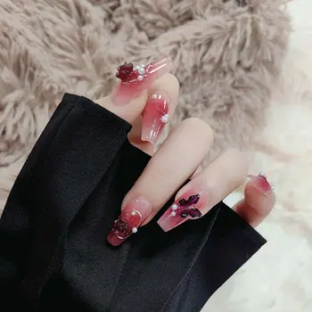 Модные Японские 3D-сверла для нейл-арта, бантики, украшения для ногтей, Стразы для ногтей, Украшения для ногтей, Аксессуары для маникюра
