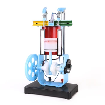 Пластиковая модель бензинового двигателя, четырехтактный Демонстрационный Научный инструмент для обучения физике, экспериментальный инструмент