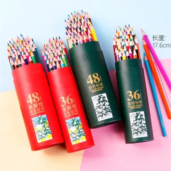 Горячая продажа водорастворимых акварельных карандашей цветные карандаши 12 24 36 48 цветов цветные карандаши lapices de colores lapis Oily