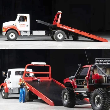 Радиоуправляемый Эвакуатор CROSSRC New 1/10 RC Road Rescue Truck Recovery WT4 Комплект Моделей автомобилей с Дистанционным Управлением Неокрашенные Фары Двухскоростной DIY