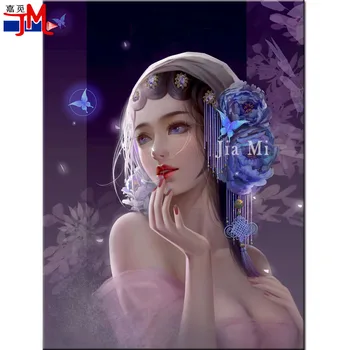 Полная Квадратная/Круглая Дрель Fairy 5D DIY Diamond Painting Fantasy Sexy Opera Woman Вышивка Крестиком Цветок Пиона Тренд Декора