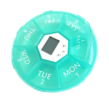 Портативная электронная цифровая шкатулка, таймер с будильником, индикацией даты, умный чехол-напоминание (зеленый)