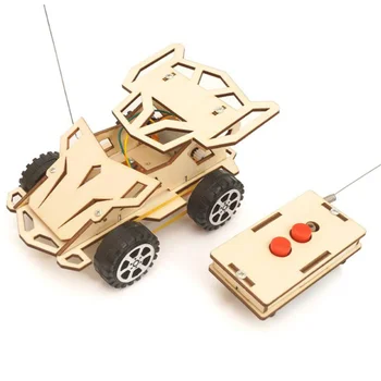 STEM Toys Научный Проект Education Diy Kit Беспроводной 4WD Пульт Дистанционного Управления Модель Автомобиля Научный Эксперимент Наборы Игрушек