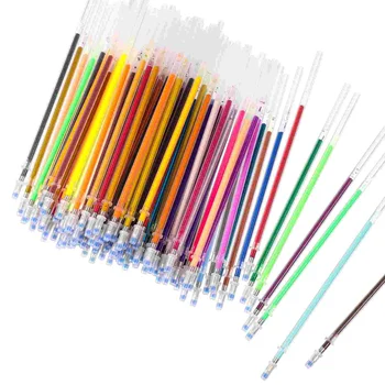 Красочные гелевые ручки для заправки, студенческие канцелярские принадлежности, канцелярские принадлежности для рисования (разноцветные)