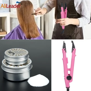 Профессиональный инструмент для наращивания волос Fusion Heat Iron Connector для расплавления палочек С 20 г 50 г порошка для кератинового клея для наращивания волос