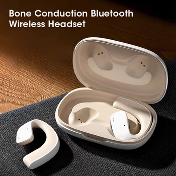 Обновленные наушники TWS с костной проводимостью Bluetooth 5.3 Беспроводной Спортивный ушной крючок Стереонаушники Hi-Fi Наушники с шумоподавлением